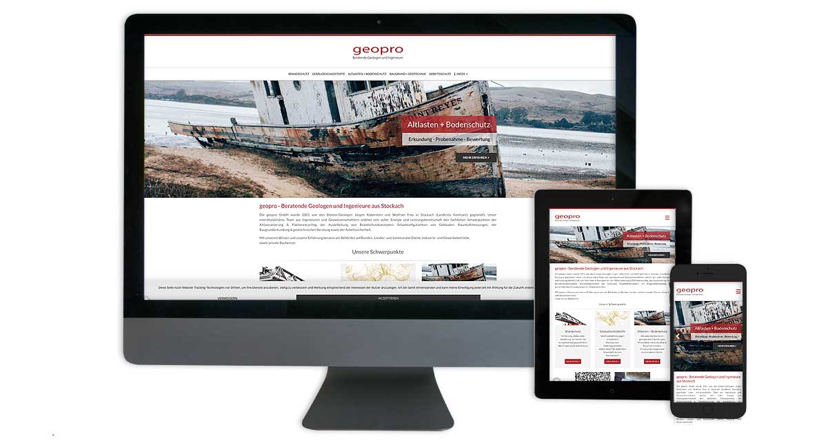 Responsives Webdesign - Desktop, Tablet, Smartphone